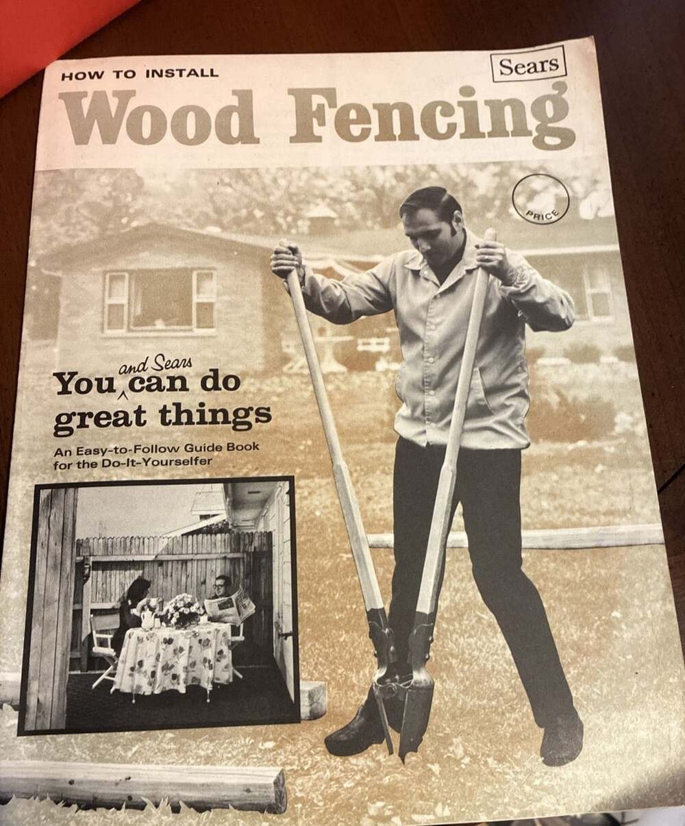 Vtg 1971 How To Install Wood Fencing Sears DIY Booklet Catalog